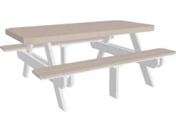 LuxCraft Recycled Plastic 73.5 X 64 Rectangular Picnic Table With Umbrella Hole 17 LuxCraft Recycled Plastic 73.5 X 64 Rectangular Picnic Table With Umbrella Hole -Patio Vibe Store LUXP6RPTDINING4 zm