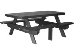 LuxCraft Recycled Plastic 73.5 X 64 Rectangular Picnic Table With Umbrella Hole 18 LuxCraft Recycled Plastic 73.5 X 64 Rectangular Picnic Table With Umbrella Hole -Patio Vibe Store LUXP6RPTDINING5 zm