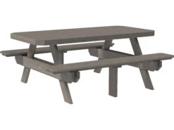 LuxCraft Recycled Plastic 73.5 X 64 Rectangular Picnic Table With Umbrella Hole 21 LuxCraft Recycled Plastic 73.5 X 64 Rectangular Picnic Table With Umbrella Hole -Patio Vibe Store LUXP6RPTDINING8 zm