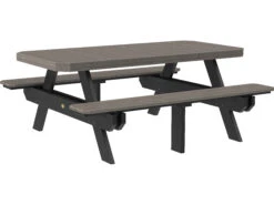 LuxCraft Recycled Plastic 73.5 X 64 Rectangular Picnic Table With Umbrella Hole 22 LuxCraft Recycled Plastic 73.5 X 64 Rectangular Picnic Table With Umbrella Hole -Patio Vibe Store LUXP6RPTDINING9 zm