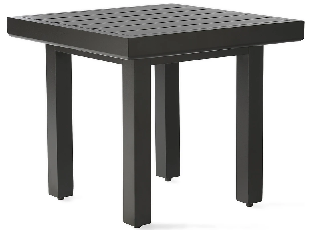 Mallin Trinidad 3000 Series Aluminum 22'' Square Slatted Top End Table 4 Mallin Trinidad 3000 Series Aluminum 22'' Square Slatted Top End Table - Image 4