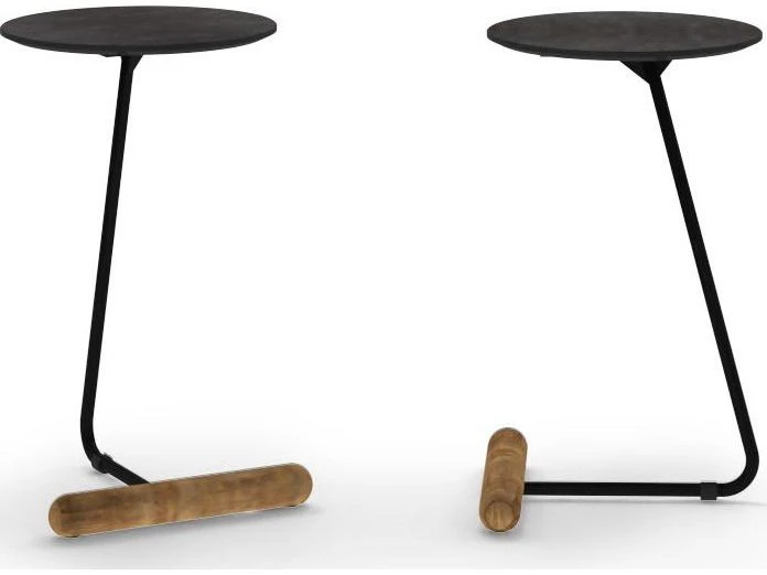 MamaGreen Daisy Quick Ship Steel Teak 12'' Round HPL Top C End Table 1 MamaGreen Daisy Quick Ship Steel Teak 12'' Round HPL Top C End Table