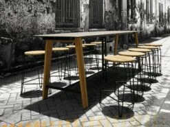 MamaGreen Sato Teak 120''W X 29''D Rectangular Counter Table