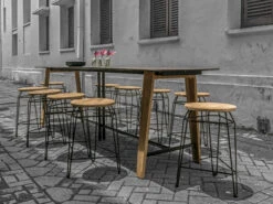 MamaGreen Sato Teak 94''W X 29''D Rectangular Counter Table -Patio Vibe Store MMGSAT052 zm