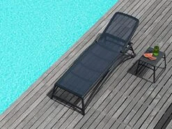 Nardi Pop Fiberglass Resin Antracite 17''W X 15''D Rectangular Side Table