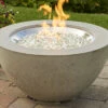 Outdoor Greatroom Cove Natural Grey Super Cast Concrete 29'' Round Gas Fire Pit Bowl