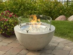 Outdoor Greatroom Cove Natural Grey Super Cast Concrete 29'' Round Gas Fire Pit Bowl 7 Outdoor Greatroom Cove Natural Grey Super Cast Concrete 29'' Round Gas Fire Pit Bowl -Patio Vibe Store OGCV204 zm