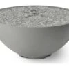 Outdoor Greatroom Cove Edge Concrete Natural Grey 42'' Round Gas Fire Pit Bowl