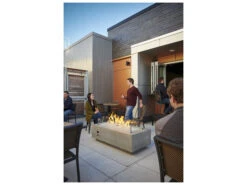 Outdoor Greatroom Cove Concrete Natural Grey 54''W X 24''D Rectangular Linear Gas Fire Table -Patio Vibe Store OGCV5412 zm