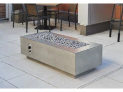 Outdoor Greatroom Cove Concrete Natural Grey 54''W X 24''D Rectangular Linear Gas Fire Table -Patio Vibe Store OGCV5417 zm