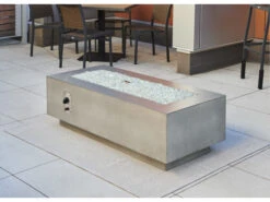Outdoor Greatroom Cove Concrete Natural Grey 54''W X 24''D Rectangular Linear Gas Fire Table -Patio Vibe Store OGCV5418 zm