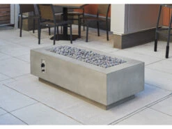 Outdoor Greatroom Cove Concrete Natural Grey 54''W X 24''D Rectangular Linear Gas Fire Table -Patio Vibe Store OGCV548 zm