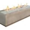 Outdoor Greatroom Cove Concrete Natural Grey 72''W X 24''D Rectangular Linear Gas Fire Table
