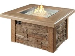 Outdoor Greatroom Sierra Concrete Mocha 43'' Square Gas Fire Pit Table -Patio Vibe Store OGSIERRA2424MK4 zm