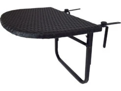Oakland Living Black Wicker Counter Table With Adjustable Clamps 13 Oakland Living Black Wicker Counter Table With Adjustable Clamps -Patio Vibe Store OL52BALCONYTABLEBK3 zm