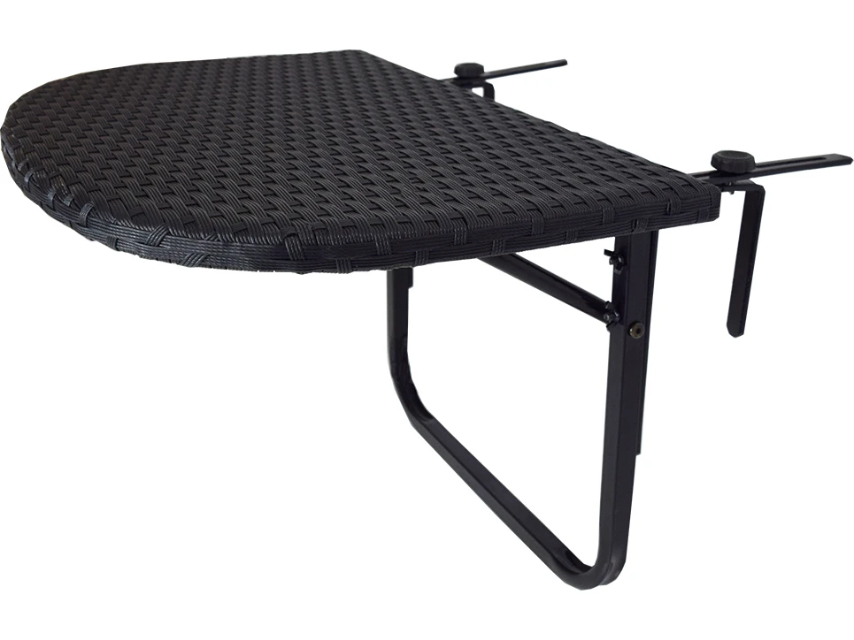 Oakland Living Black Wicker Counter Table With Adjustable Clamps 3 Oakland Living Black Wicker Counter Table With Adjustable Clamps - Image 3