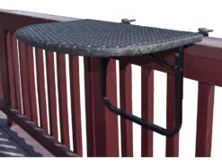 Oakland Living Black Wicker Counter Table With Adjustable Clamps 15 Oakland Living Black Wicker Counter Table With Adjustable Clamps -Patio Vibe Store OL52BALCONYTABLEBK5 zm