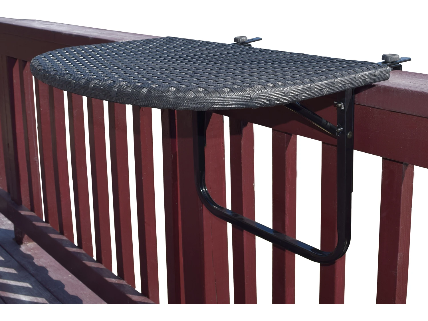 Oakland Living Black Wicker Counter Table With Adjustable Clamps 5 Oakland Living Black Wicker Counter Table With Adjustable Clamps - Image 5