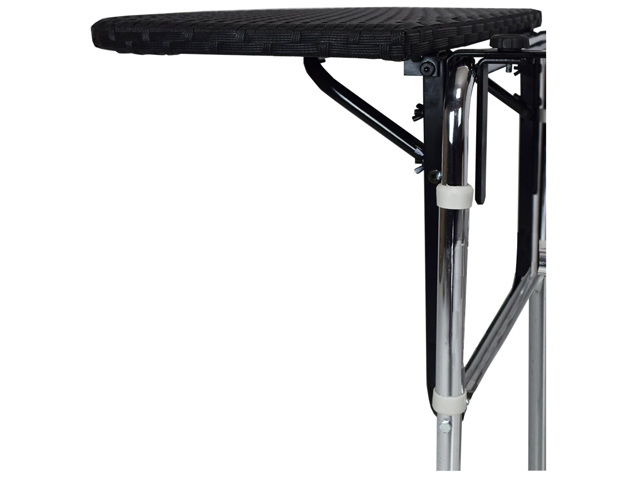 Oakland Living Black Wicker Counter Table With Adjustable Clamps 8 Oakland Living Black Wicker Counter Table With Adjustable Clamps - Image 8