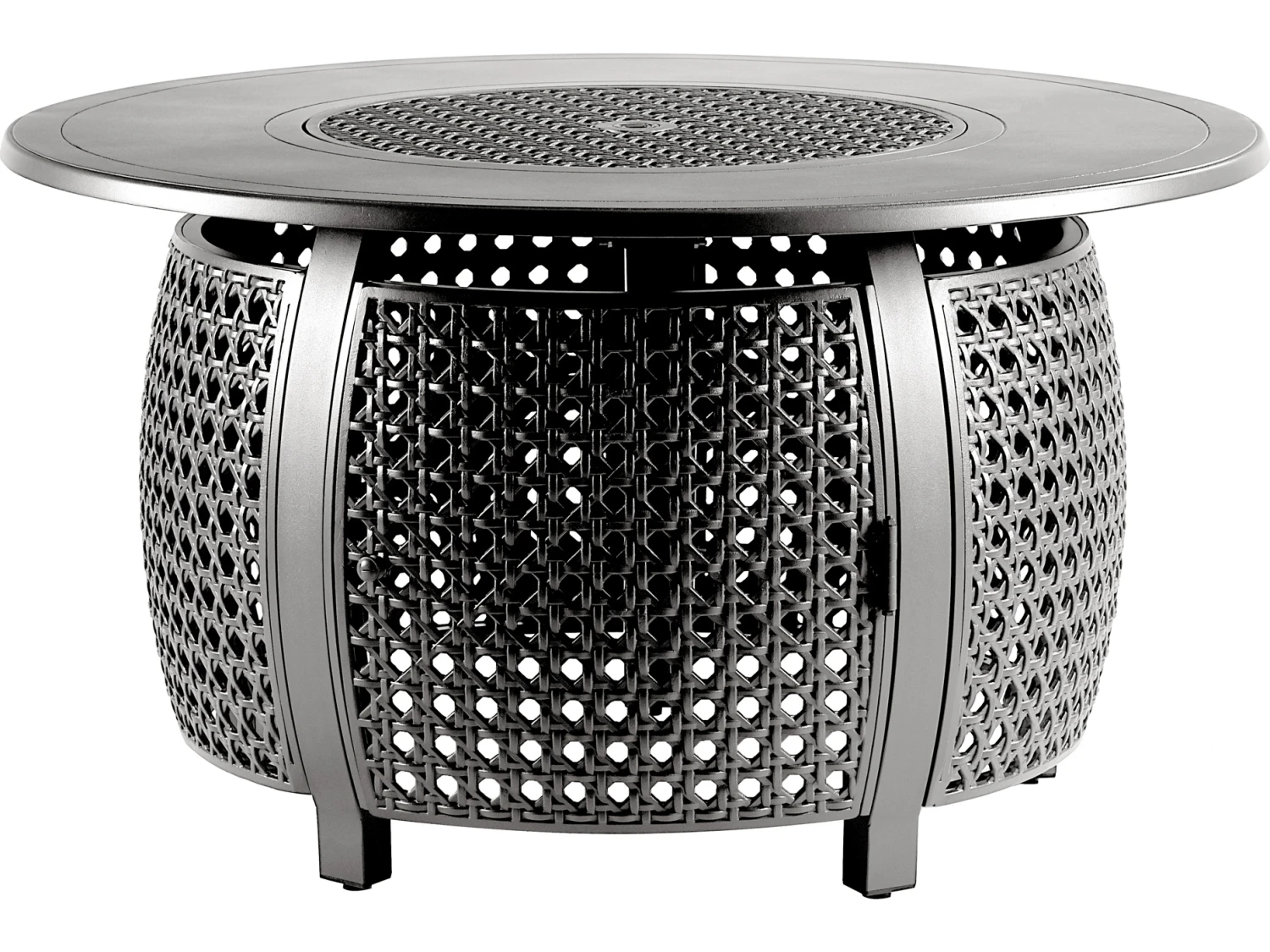 Oakland Living Round 44 In. X 44 In. Aluminum Propane Fire Pit Table With Glass Beads 2 Oakland Living Round 44 In. X 44 In. Aluminum Propane Fire Pit Table With Glass Beads - Image 2