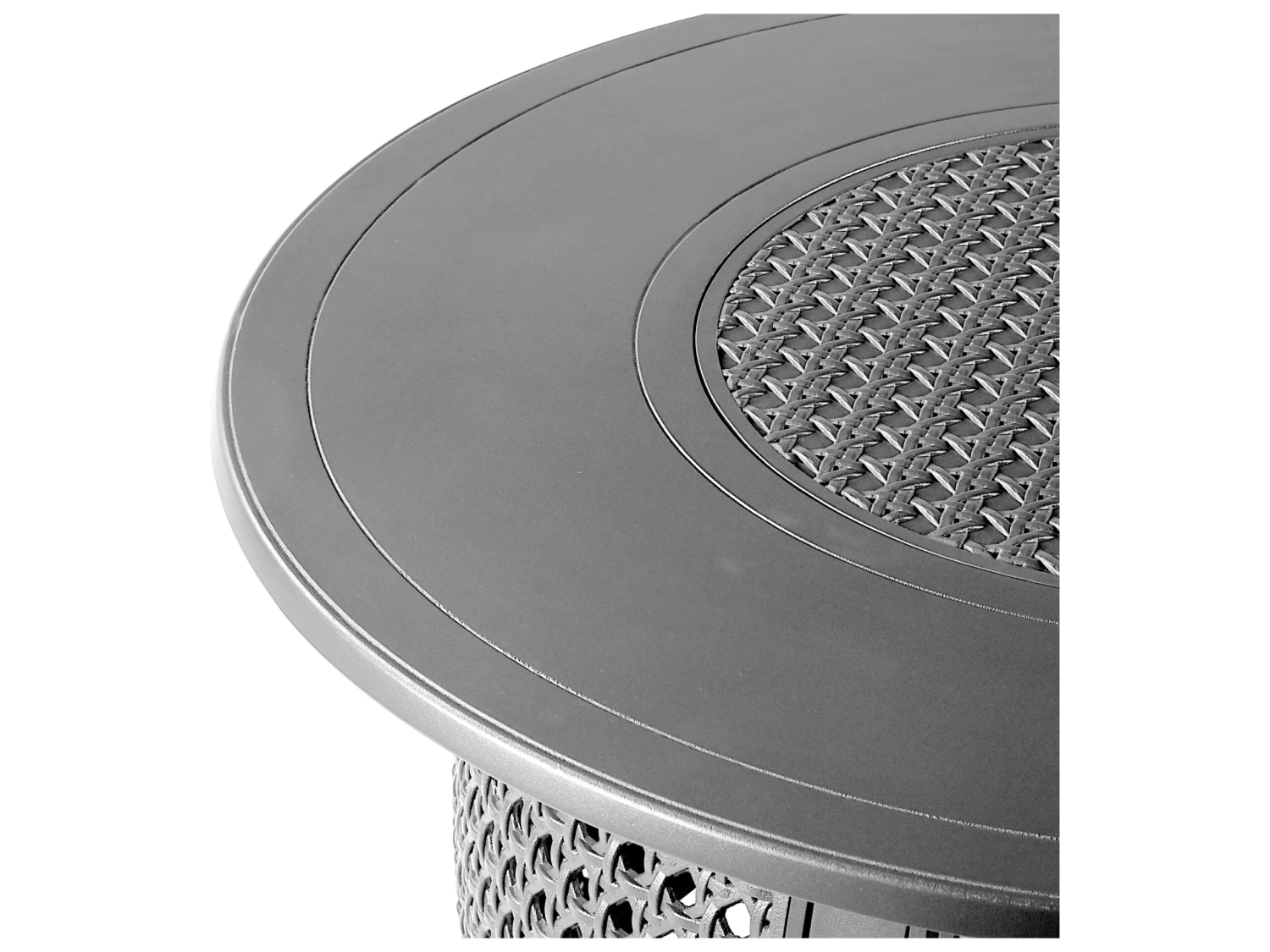 Oakland Living Round 44 In. X 44 In. Aluminum Propane Fire Pit Table With Glass Beads 7 Oakland Living Round 44 In. X 44 In. Aluminum Propane Fire Pit Table With Glass Beads - Image 7