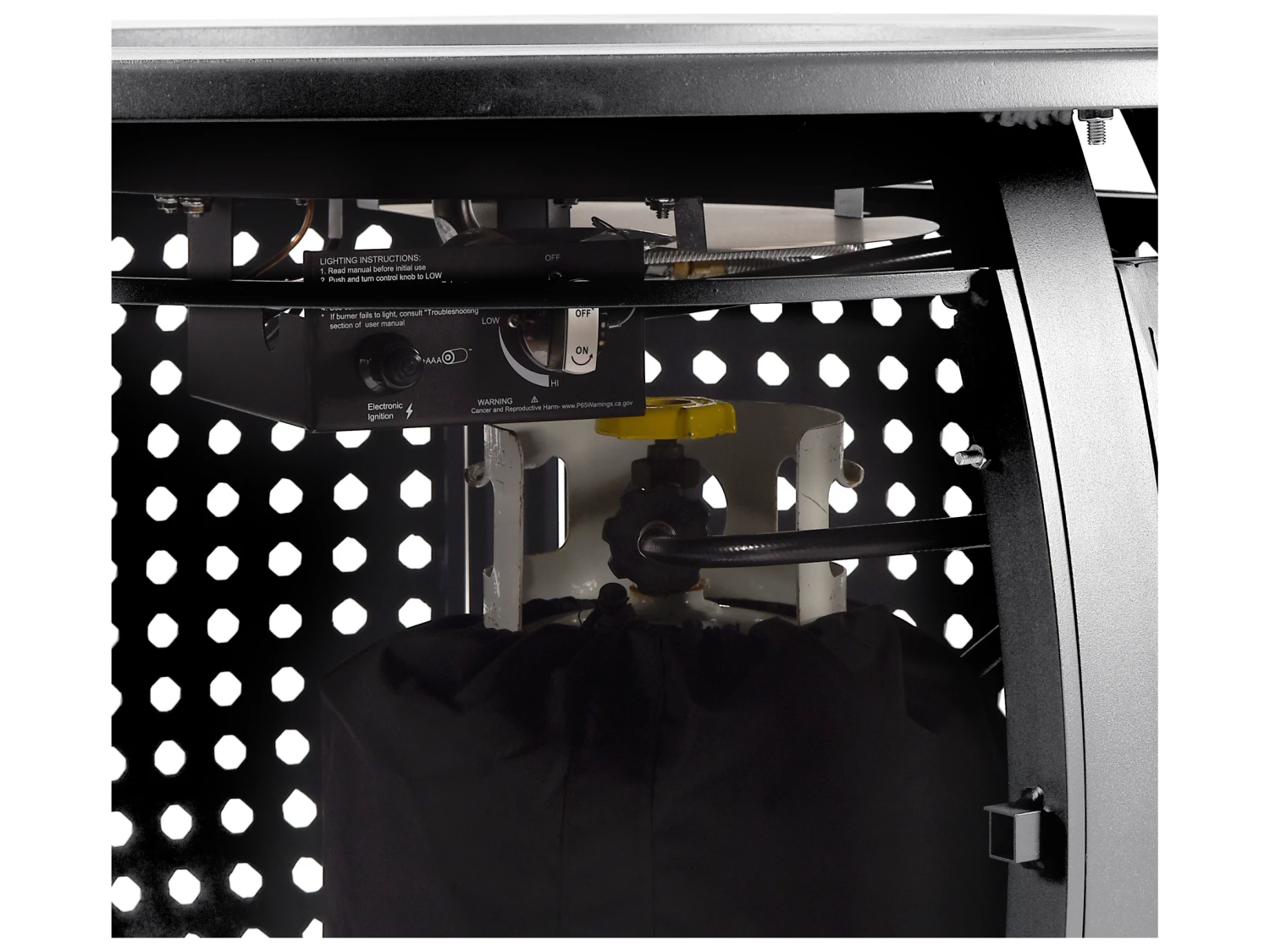 Oakland Living Round 44 In. X 44 In. Aluminum Propane Fire Pit Table With Glass Beads 8 Oakland Living Round 44 In. X 44 In. Aluminum Propane Fire Pit Table With Glass Beads - Image 8