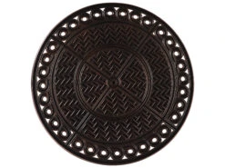 Oakland Living Aluminum 34 In. Round Propane Fire Table With Fire Beads -Patio Vibe Store OLROMEROFPTAC3 zm