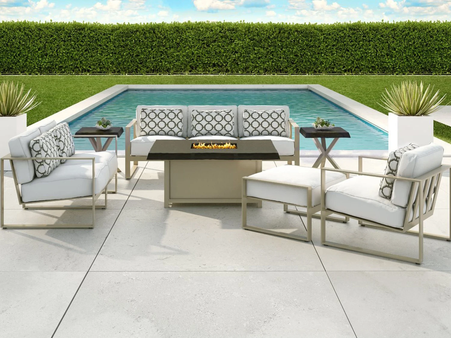 Castelle Altra Firepit Aluminum 52 X 36 Rectangular Classical Coffee Table With Firepit And Lid 1 Castelle Altra Firepit Aluminum 52 X 36 Rectangular Classical Coffee Table With Firepit And Lid