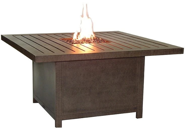 Castelle Moderna Cast Aluminum 44 Square Coffee Table W/ Firepit And Lid 3 Castelle Moderna Cast Aluminum 44 Square Coffee Table W/ Firepit And Lid - Image 3