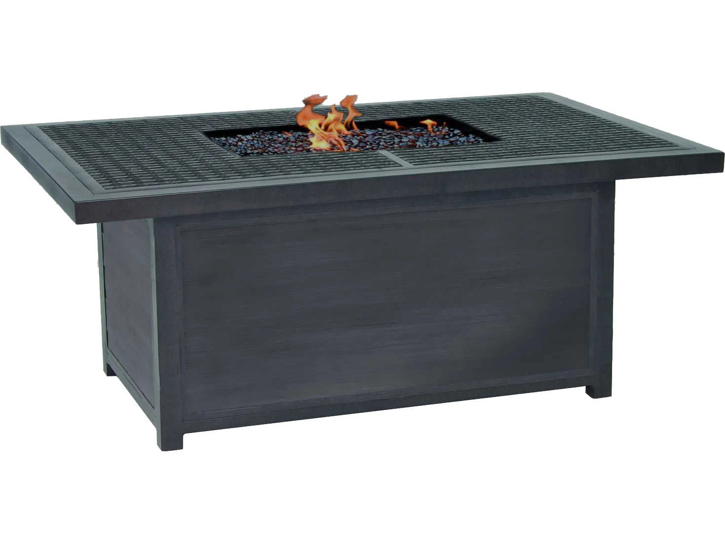 Castelle Altra Firepit Aluminum 52 X 36 Rectangular Classical Coffee Table With Firepit And Lid 2 Castelle Altra Firepit Aluminum 52 X 36 Rectangular Classical Coffee Table With Firepit And Lid - Image 2