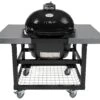 Primo Oval XL Jack Daniels Edition Charcoal Grill With Stainless Steel Cart And Side Shelves
