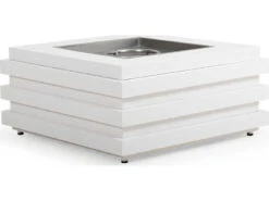 Watermark Living Covina Aluminum Square Fire Pit Table With Lid