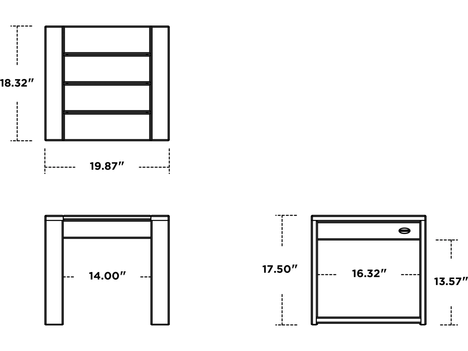 POLYWOOD® Edge Recycled Plastic 19''W X 18''D Rectangular End Table 9 POLYWOOD® Edge Recycled Plastic 19''W X 18''D Rectangular End Table - Image 9