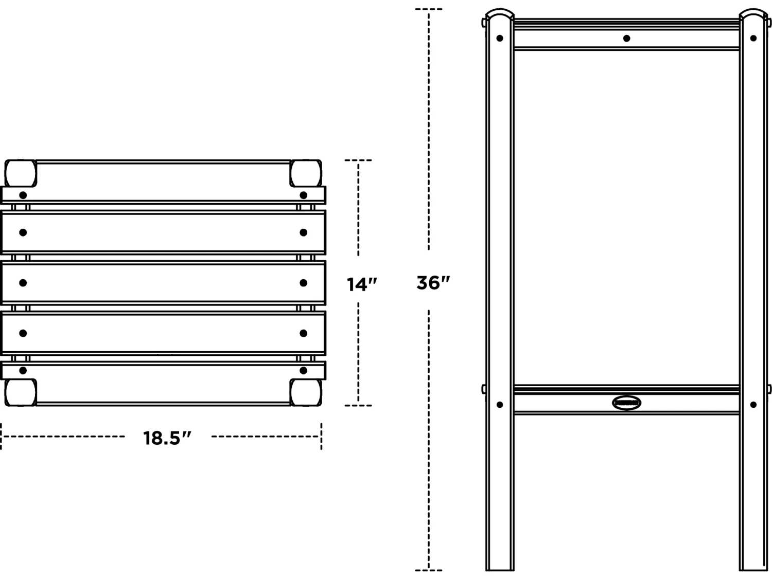 POLYWOOD® Traditional Recycled Plastic 18.5''W X 14''D Rectangular Tall End Table 10 POLYWOOD® Traditional Recycled Plastic 18.5''W X 14''D Rectangular Tall End Table - Image 10