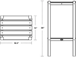 POLYWOOD® Traditional Recycled Plastic 18.5''W X 14''D Rectangular Tall End Table 18 POLYWOOD® Traditional Recycled Plastic 18.5''W X 14''D Rectangular Tall End Table -Patio Vibe Store PWBST9 zm