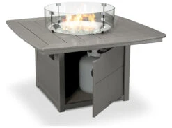 POLYWOOD® Nautical Recycled Plastic 42'' Square Fire Pit Table -Patio Vibe Store PWCTF42N10 zm