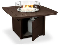 POLYWOOD® Nautical Recycled Plastic 42'' Square Fire Pit Table -Patio Vibe Store PWCTF42N11 zm