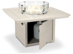 POLYWOOD® Nautical Recycled Plastic 42'' Square Fire Pit Table -Patio Vibe Store PWCTF42N12 zm