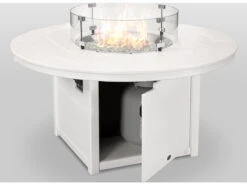 POLYWOOD® Recycled Plastic 48'' Round Fire Pit Table 30 POLYWOOD® Recycled Plastic 48'' Round Fire Pit Table -Patio Vibe Store PWCTF48R14 zm