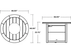 POLYWOOD® Recycled Plastic 48'' Round Fire Pit Table 33 POLYWOOD® Recycled Plastic 48'' Round Fire Pit Table -Patio Vibe Store PWCTF48R20 zm