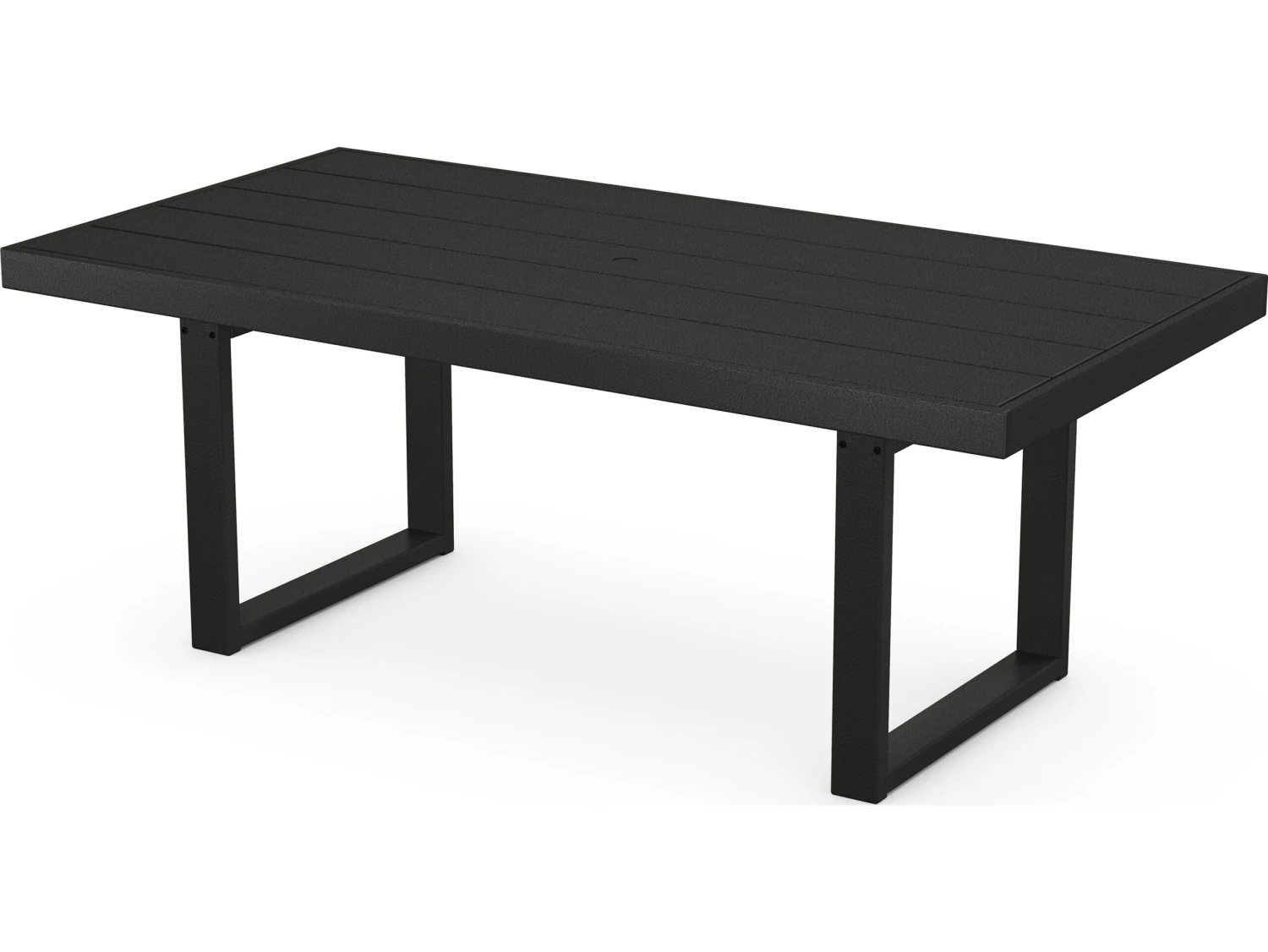 POLYWOOD® Edge Recycled Plastic 78''W X 40''D Rectangular Dining Table With Umbrella Hole 6 POLYWOOD® Edge Recycled Plastic 78''W X 40''D Rectangular Dining Table With Umbrella Hole - Image 6