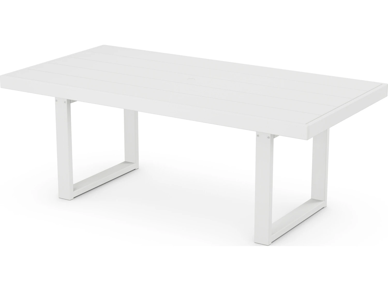 POLYWOOD® Edge Recycled Plastic 78''W X 40''D Rectangular Dining Table With Umbrella Hole 7 POLYWOOD® Edge Recycled Plastic 78''W X 40''D Rectangular Dining Table With Umbrella Hole - Image 7