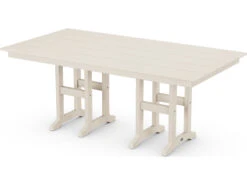 POLYWOOD® Farmhouse Recycled Plastic 72''W X 37''D Rectangular Dining Table With Umbrella Hole -Patio Vibe Store PWFDT37725 zm