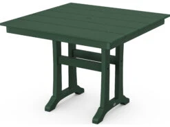 POLYWOOD® Farmhouse Recycled Plastic 37'' Square Dining Table -Patio Vibe Store PWPL81T1L12 zm