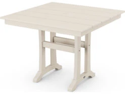 POLYWOOD® Farmhouse Recycled Plastic 37'' Square Dining Table -Patio Vibe Store PWPL81T1L15 zm