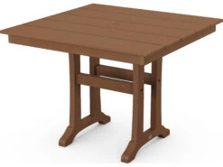 POLYWOOD® Farmhouse Recycled Plastic 37'' Square Dining Table -Patio Vibe Store PWPL81T1L16 zm