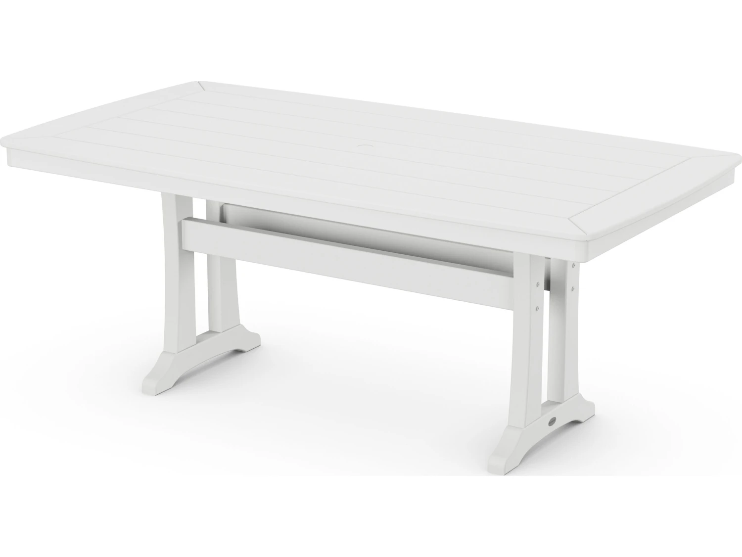 POLYWOOD® Nautical Recycled Plastic 73D X 38W Rectangular Dining Table With Umbrella Hole 9 POLYWOOD® Nautical Recycled Plastic 73D X 38W Rectangular Dining Table With Umbrella Hole - Image 9