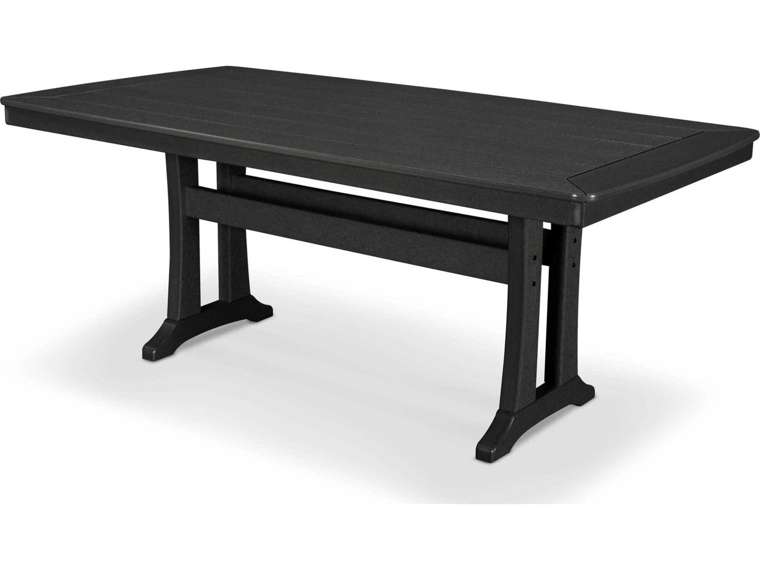 POLYWOOD® Rustic Farmhouse Recycled Trestle 75''W X 39''D Rectangular Dining Table With Umbrella Hole 11 POLYWOOD® Rustic Farmhouse Recycled Trestle 75''W X 39''D Rectangular Dining Table With Umbrella Hole - Image 11