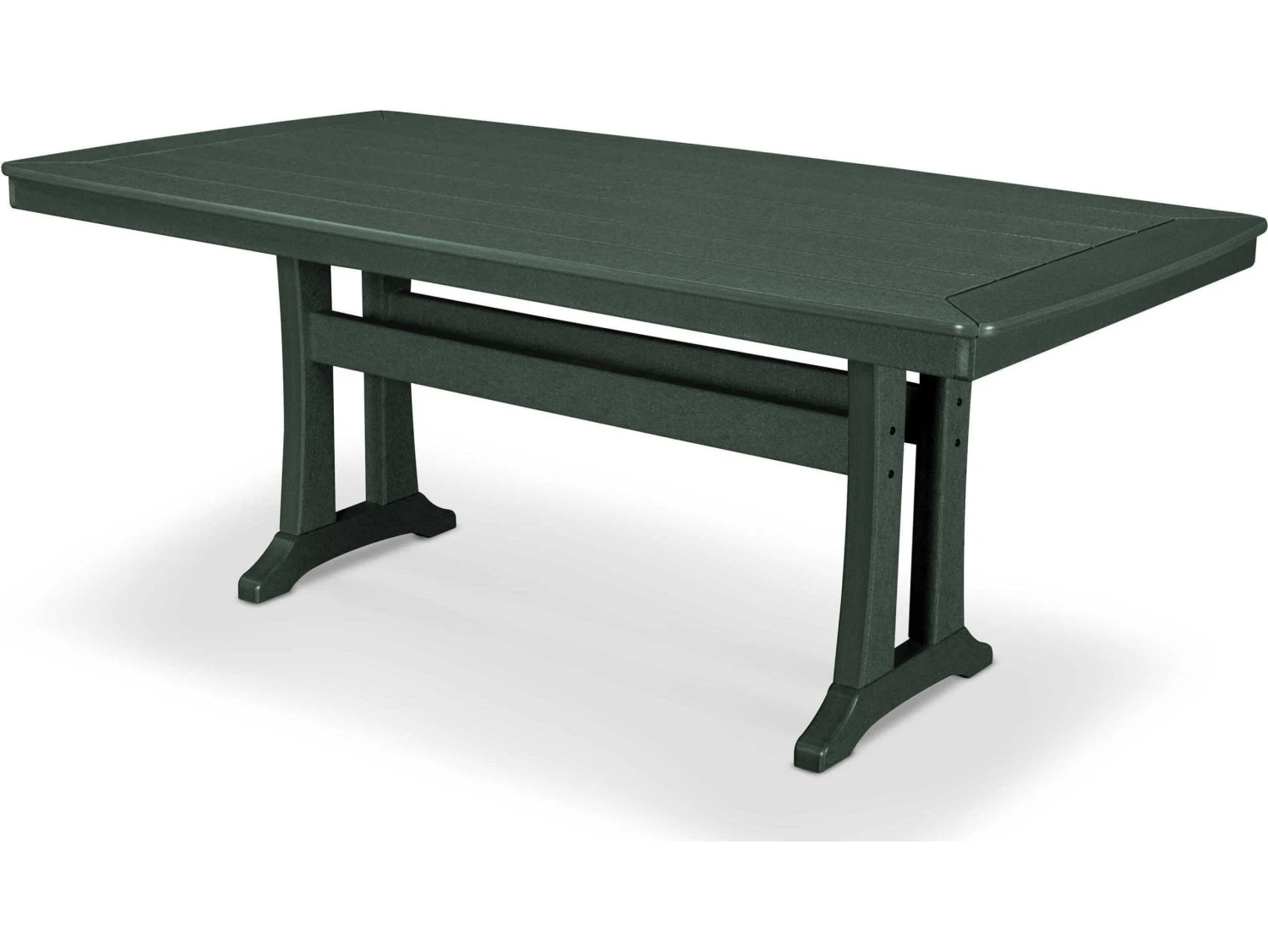 POLYWOOD® Rustic Farmhouse Recycled Trestle 75''W X 39''D Rectangular Dining Table With Umbrella Hole 12 POLYWOOD® Rustic Farmhouse Recycled Trestle 75''W X 39''D Rectangular Dining Table With Umbrella Hole - Image 12