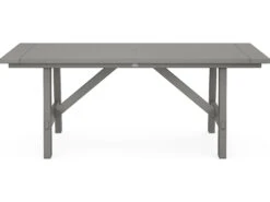 POLYWOOD® Rustic Farmhouse Recycled Trestle 75''W X 39''D Rectangular Dining Table With Umbrella Hole 28 POLYWOOD® Rustic Farmhouse Recycled Trestle 75''W X 39''D Rectangular Dining Table With Umbrella Hole -Patio Vibe Store PWPL83T3L29 zm